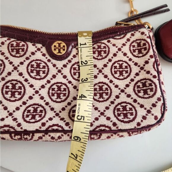 Tory Burch T Monogram Chenille Studio Shoulder Bag - Picture 7 of 11